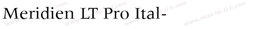 Meridien LT Pro Ital字体转换